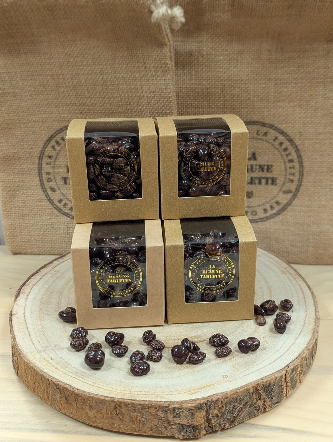 Grains de cafés enrobés de chocolat noir